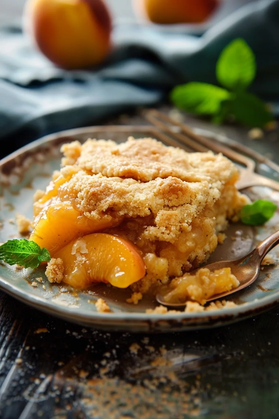 Healthy Crockpot Casserole Peach Cobbler for One 1 image 1784137055231