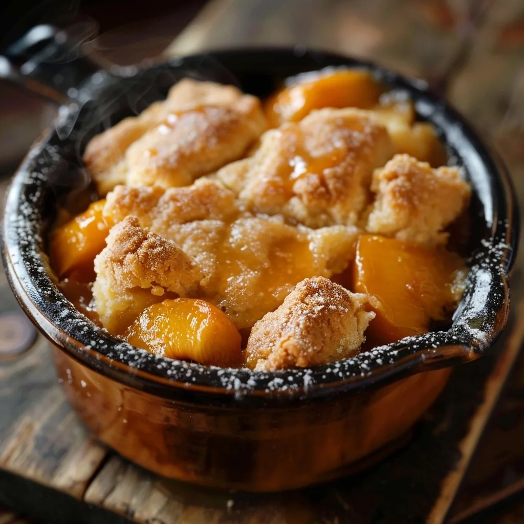 Paula Deen Copycat Healthy Peach Cobbler for One