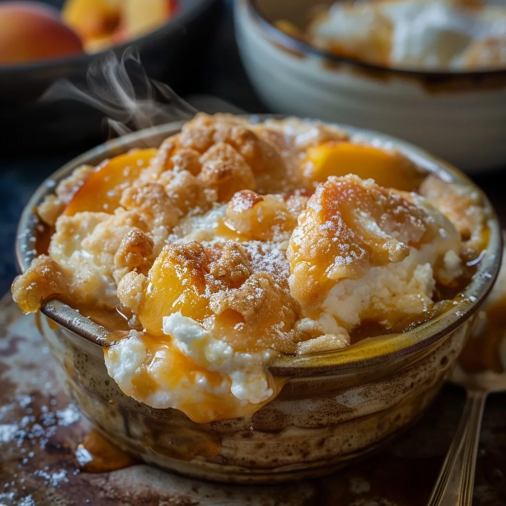 Joanna Gaines Inspired Single Serve Healthy Peach Cobbler