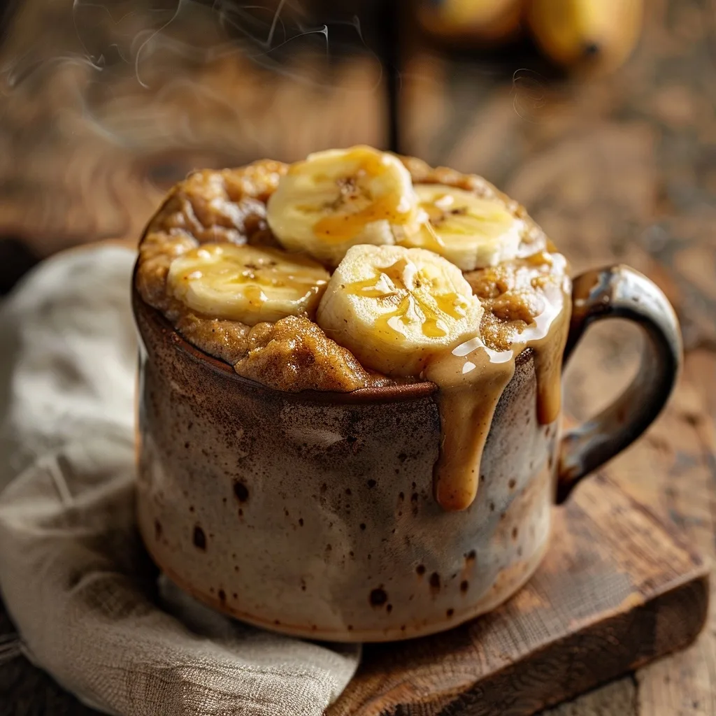 Healthy PB Banana Mug Cake | High-Protein Snack | 1-Minute