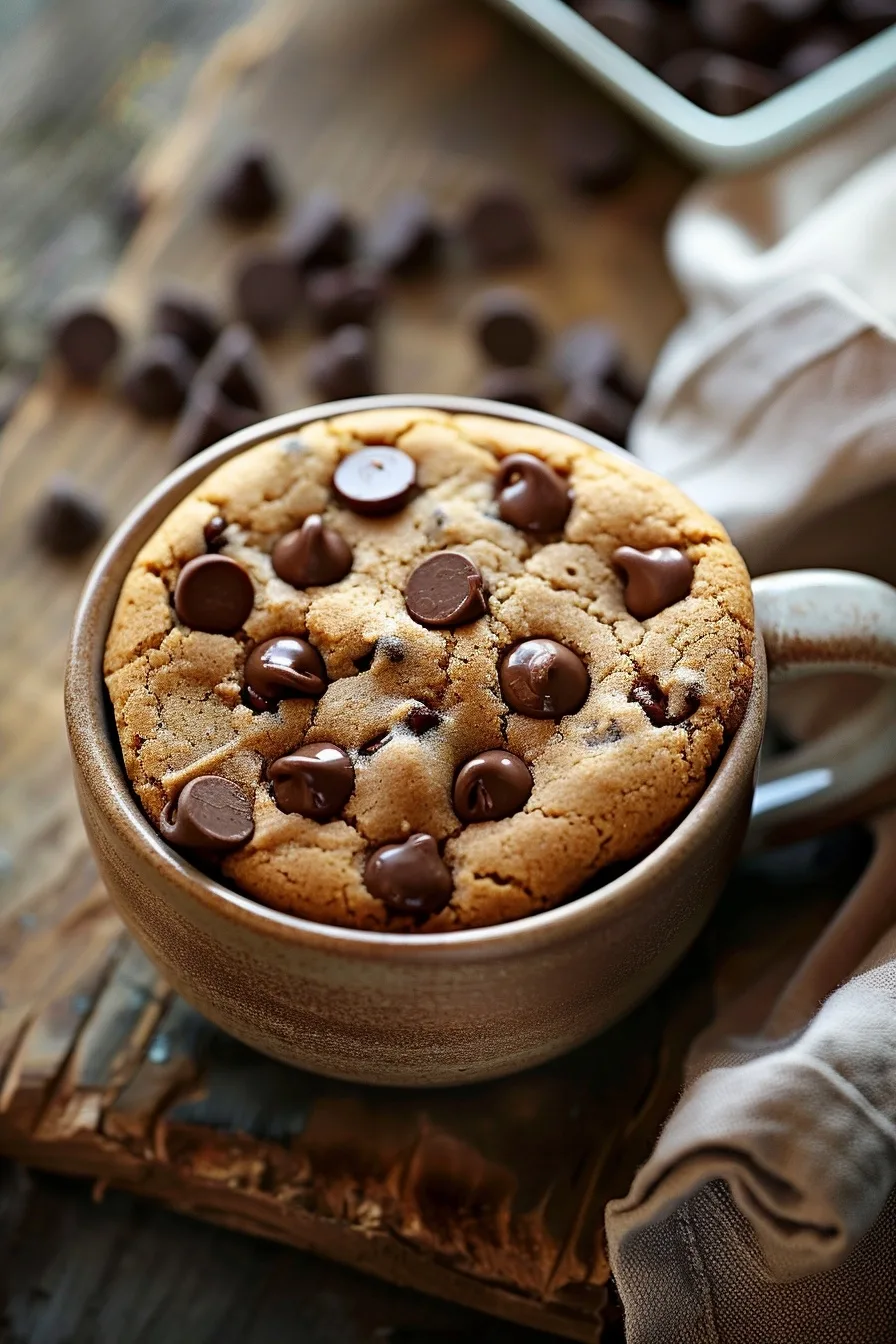 Healthy Chocolate Chip Cookie Mug | Single Serve | Quick Treat 1 image 1784290274043