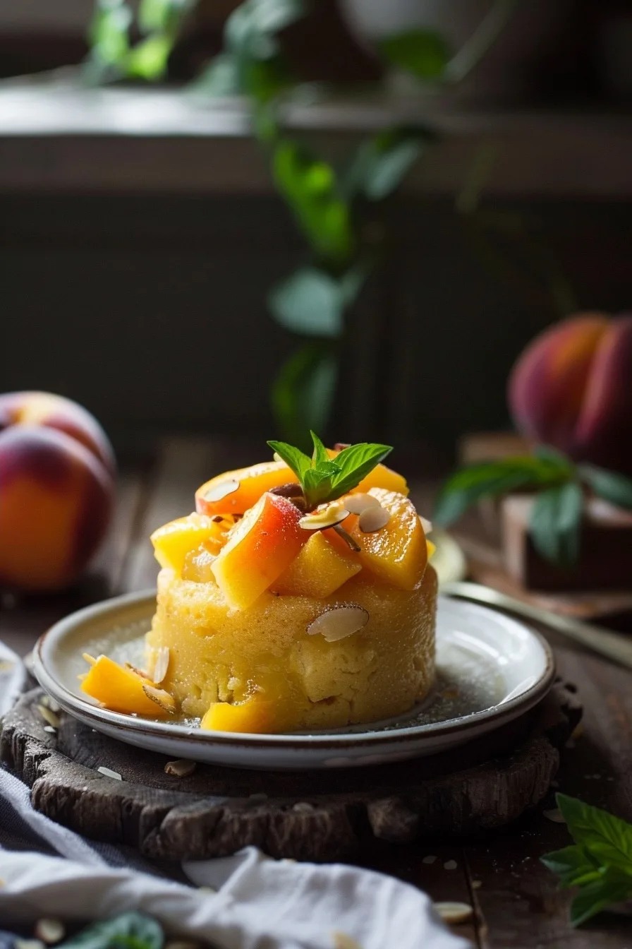 Healthy Peach Almond Mug Cake | Fresh Summer Fruit | 5-Minute 1 image 1784290345284
