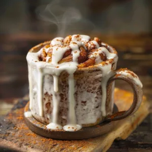 Healthy Cinnamon Roll Mug Cake | 1-Minute Breakfast | Easy