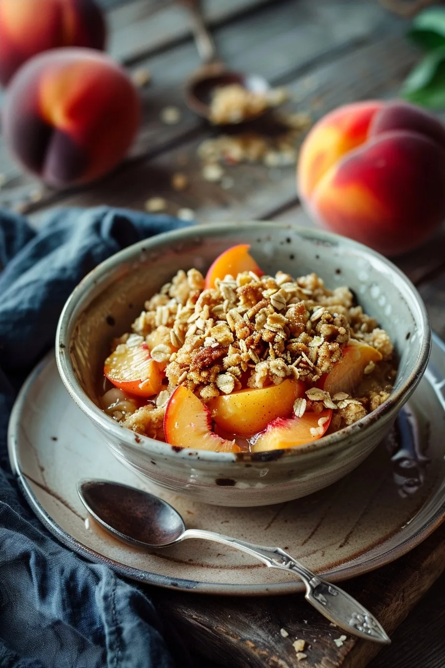 Healthy Peach Crisp Mug Cake | Fresh Fruit Dessert | 5-Minute 1 image 1784385120259