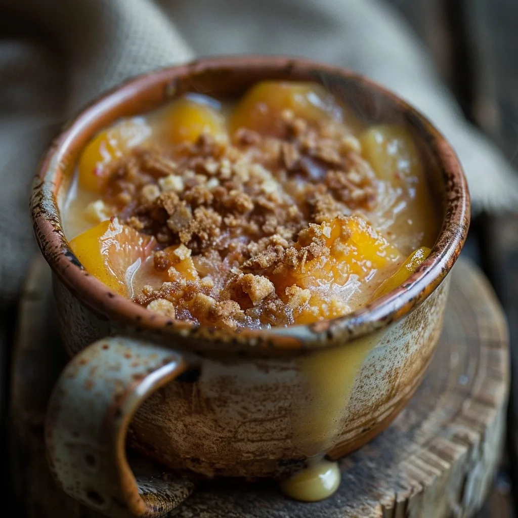 Healthy Nectarine Crumble Mug | Fresh August Fruit | 5-Minute