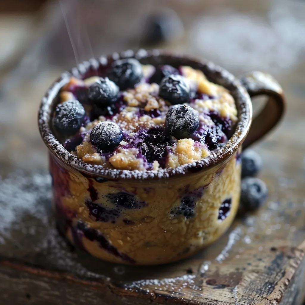 Healthy Lemon Blueberry Mug Cake | Zesty Summer Treat | 1-Minute