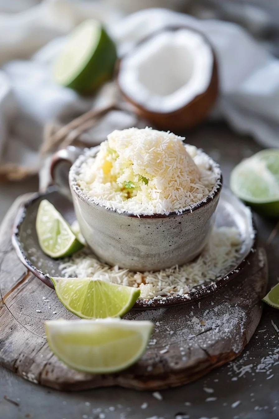 Healthy Coconut Lime Mug Cake | Tropical Summer | 1-Minute Easy 1 image 1784555745824