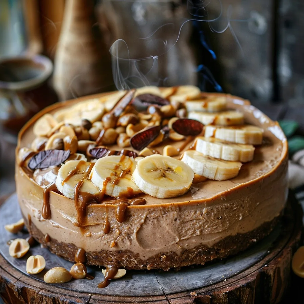 No-Bake Peanut Butter Banana Protein Cheesecake for One