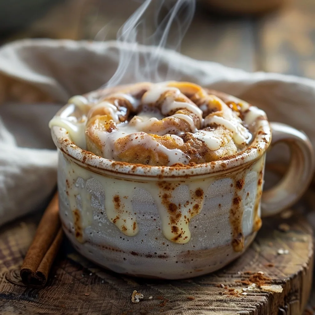 Single-Serving Microwave Cinnamon Roll in a Mug