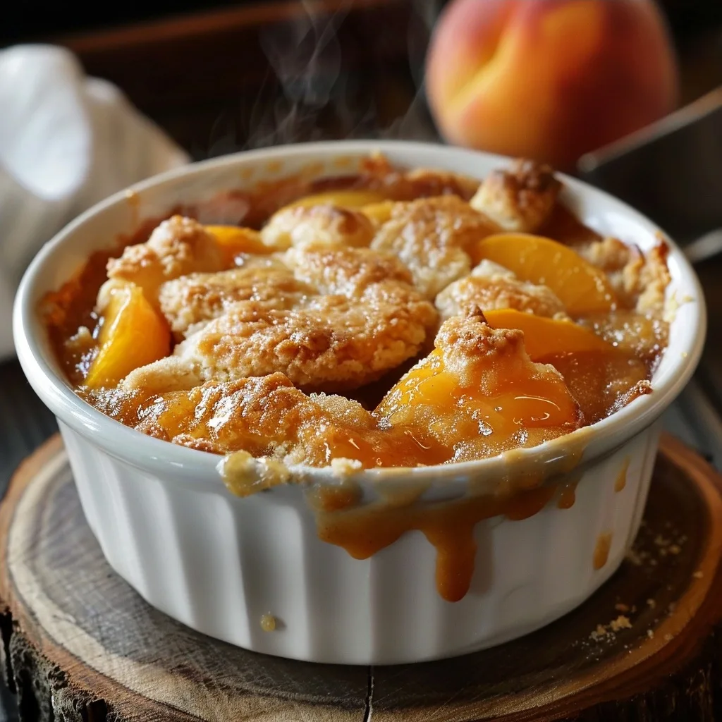 Healthy Single Serve Southern Peach Cobbler (Beginner Friendly)