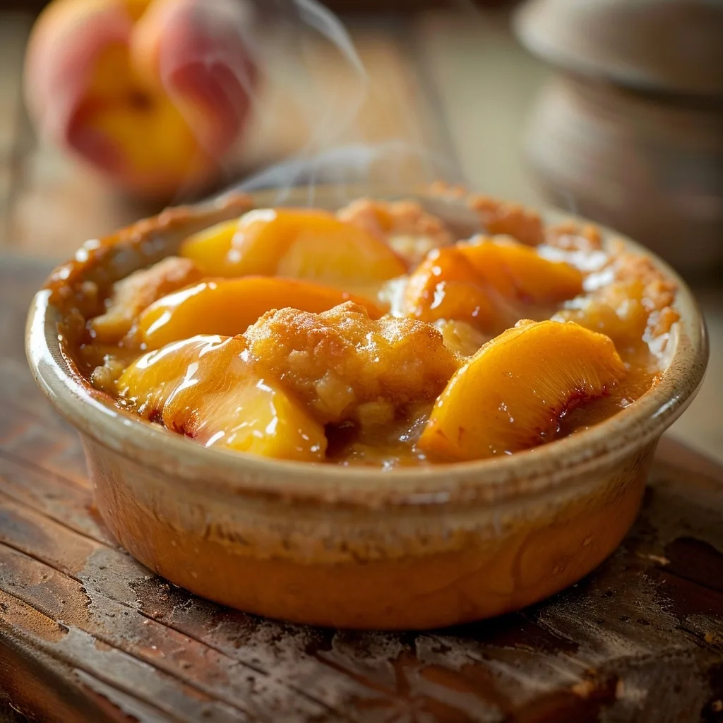 Homemade Peach Cobbler for One (3 Minute Microwave Hack)