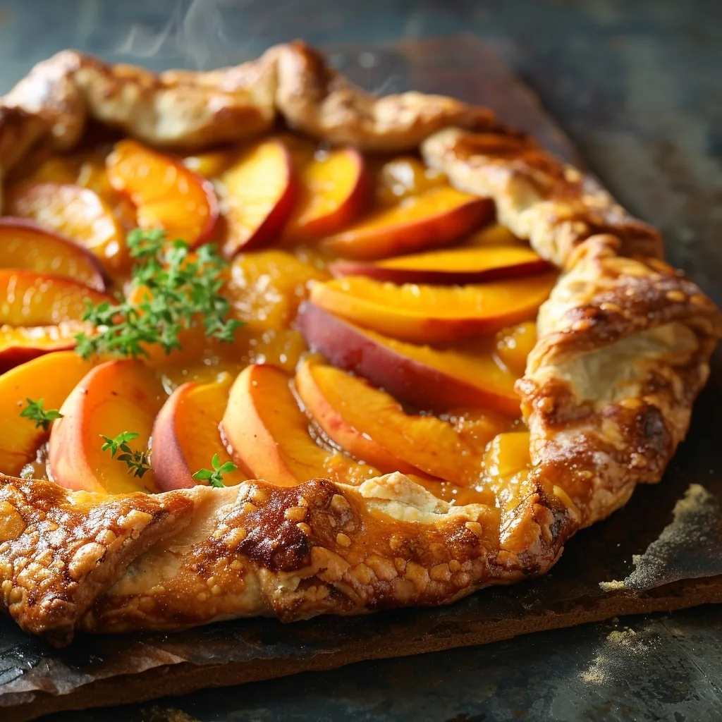 Single Portion Fresh Peach Galette (Quick 5-Minute Crust) 6 Single Portion Fresh Peach Galette (Quick 5-Minute Crust)