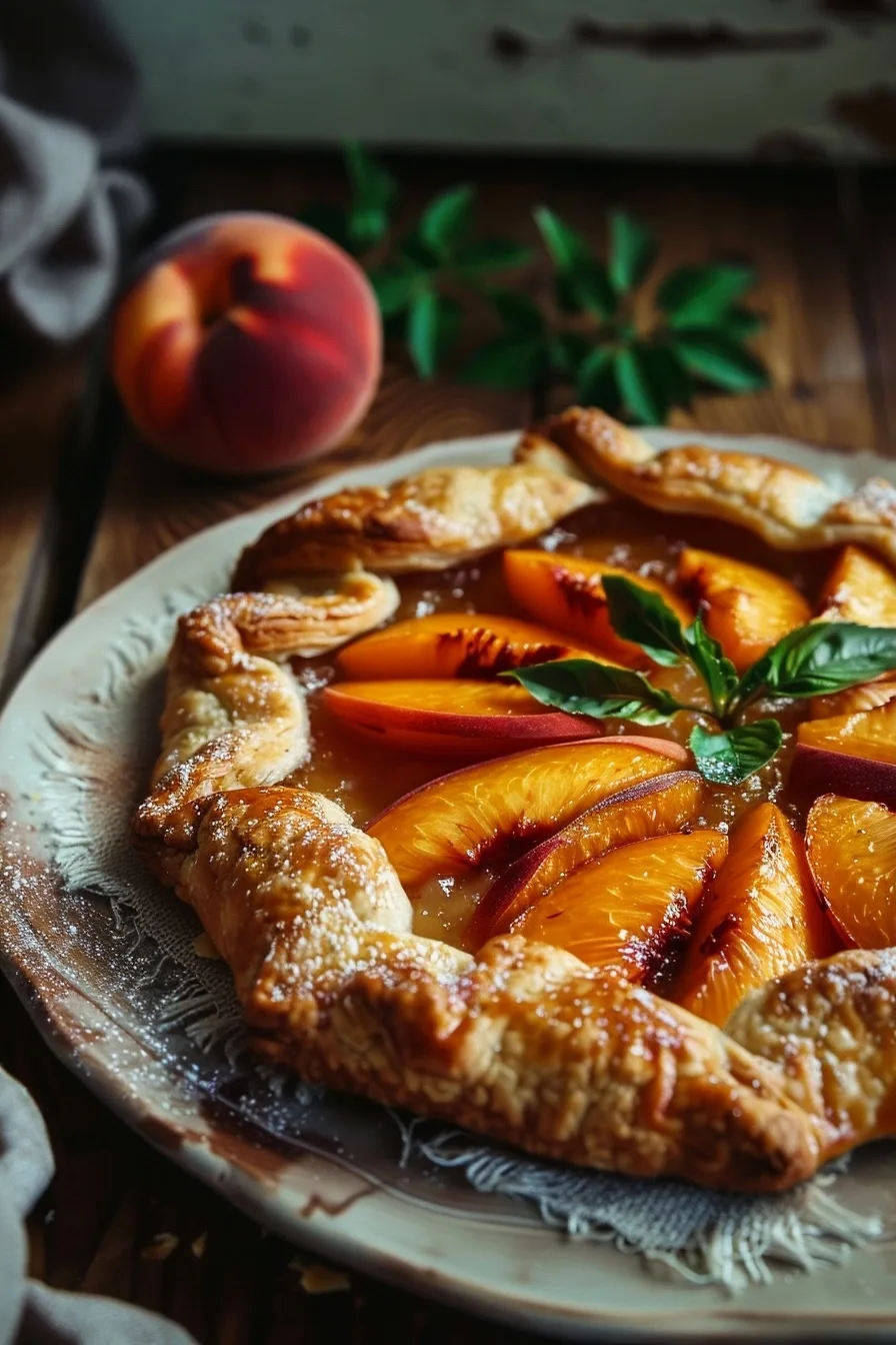 Single Portion Fresh Peach Galette (Quick 5-Minute Crust) 1 image 1785183804158